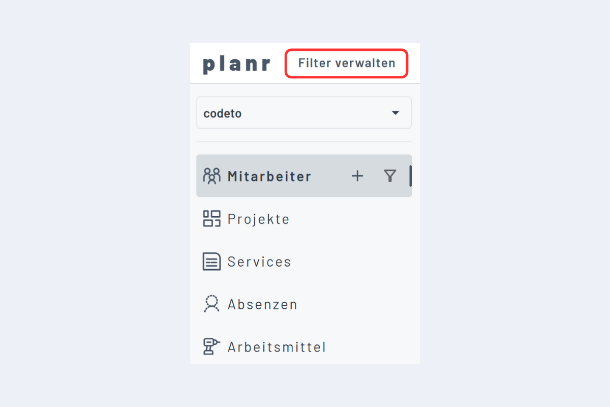 Manage Filters