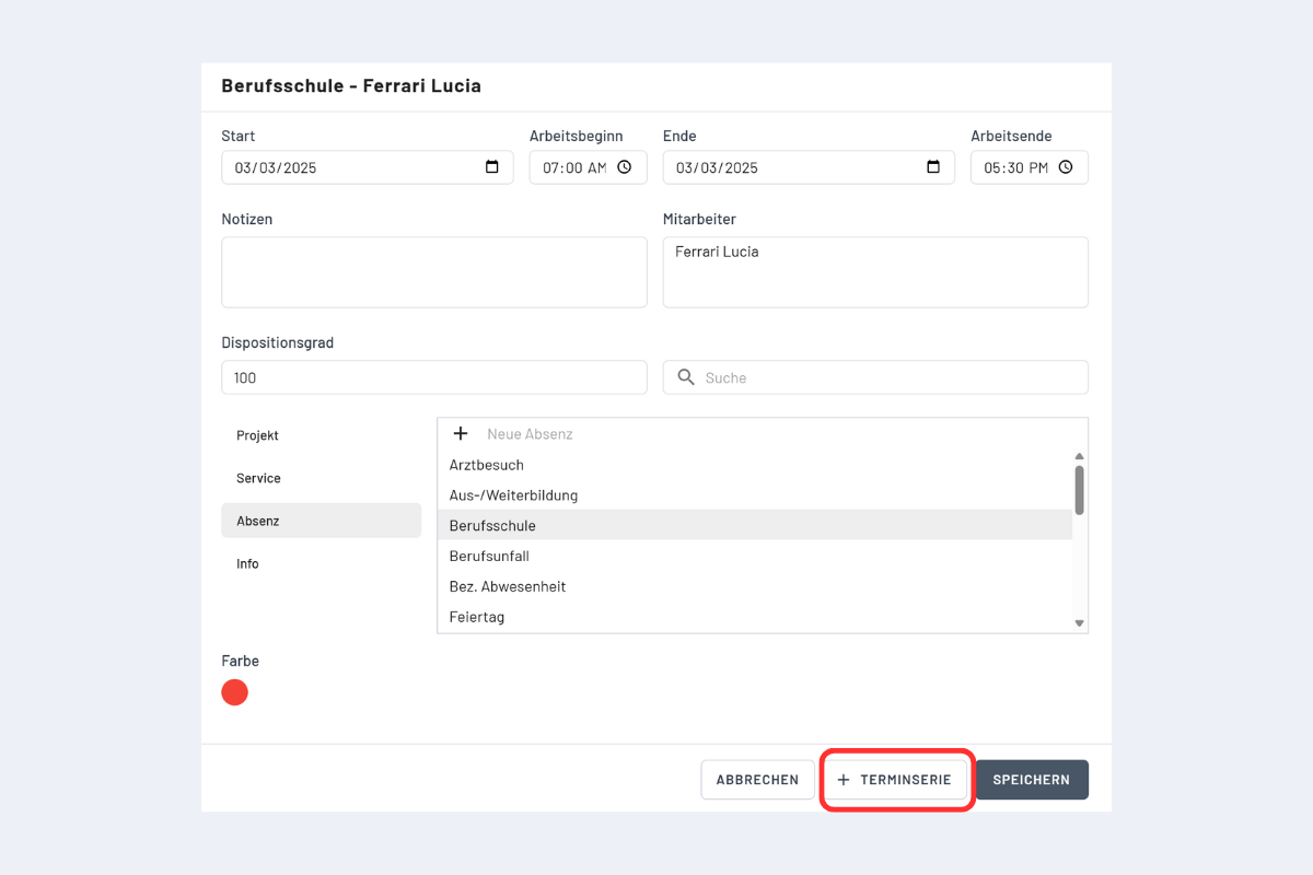 Recurring Appointment