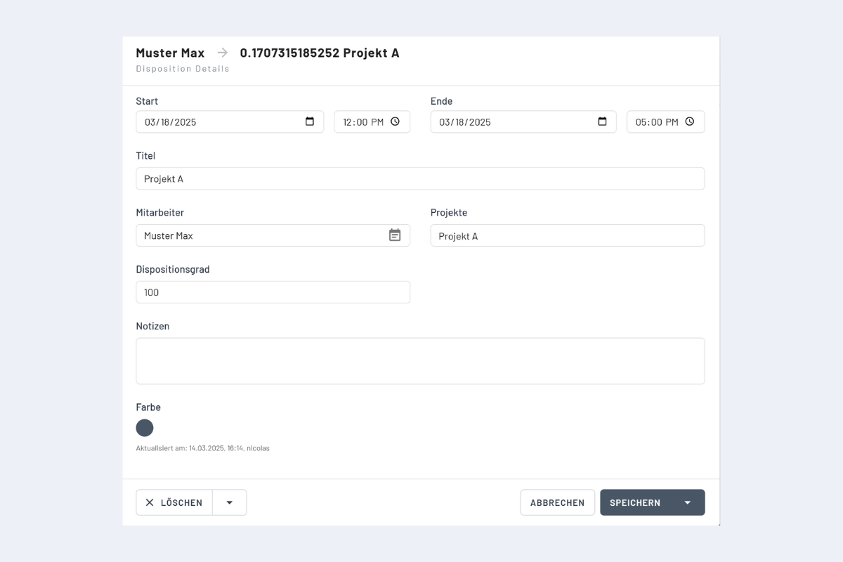 Détails de la disposition existante