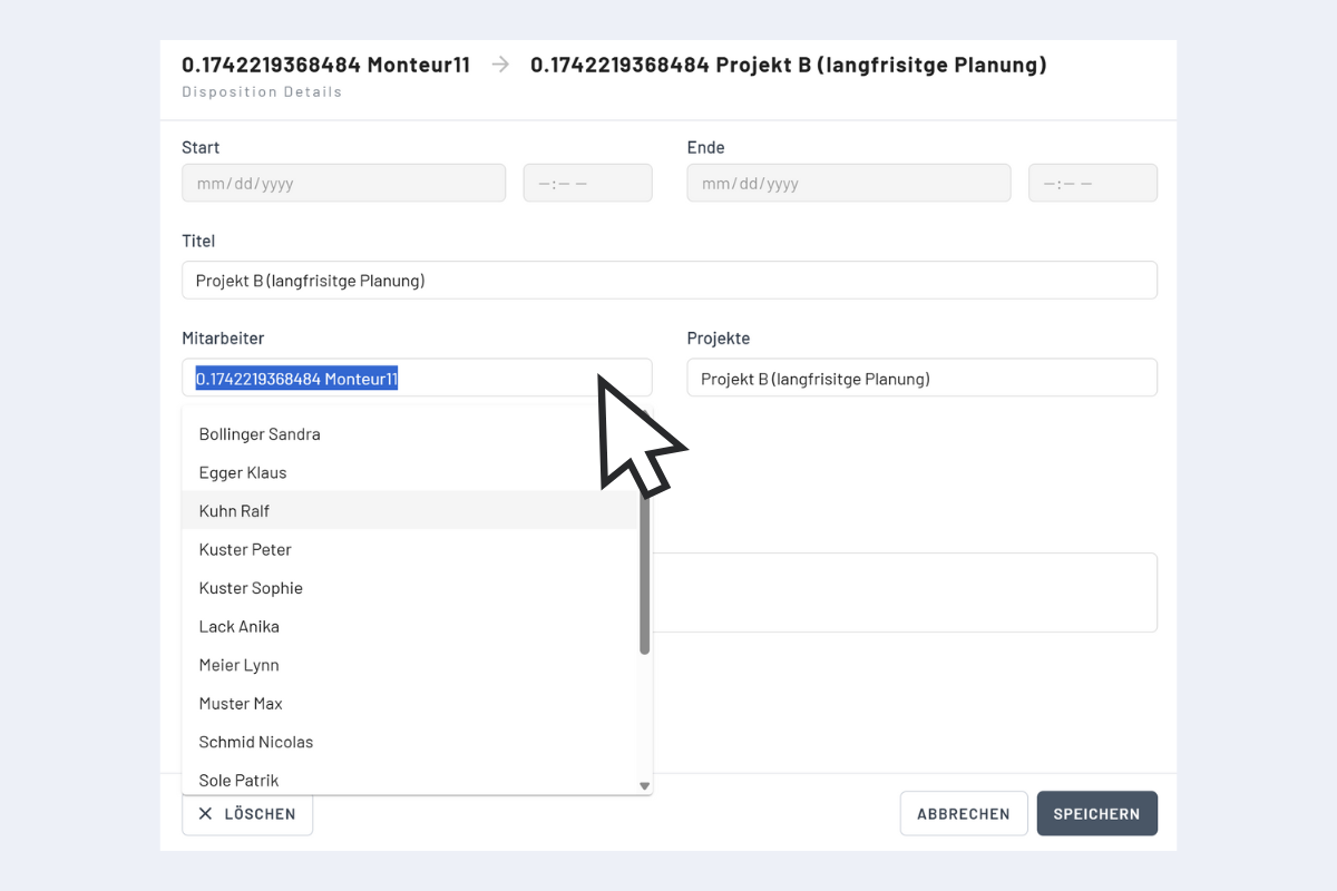 Attribuer un collaborateur au poste vacant