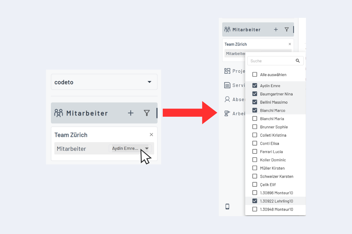 Modificare un filtro temporaneamente