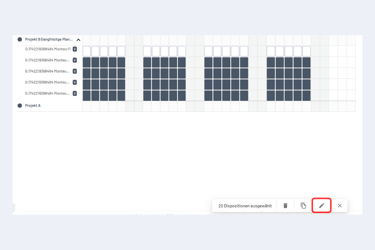 Modifica tutte le disposizioni